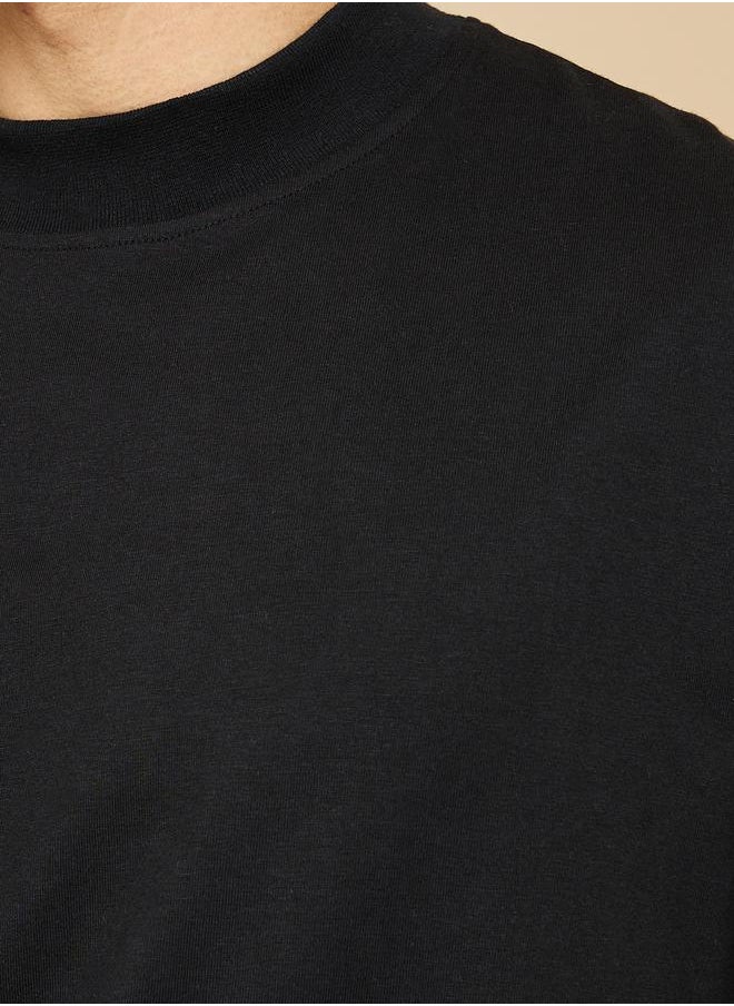 Mock Neck Oversize T Shirt