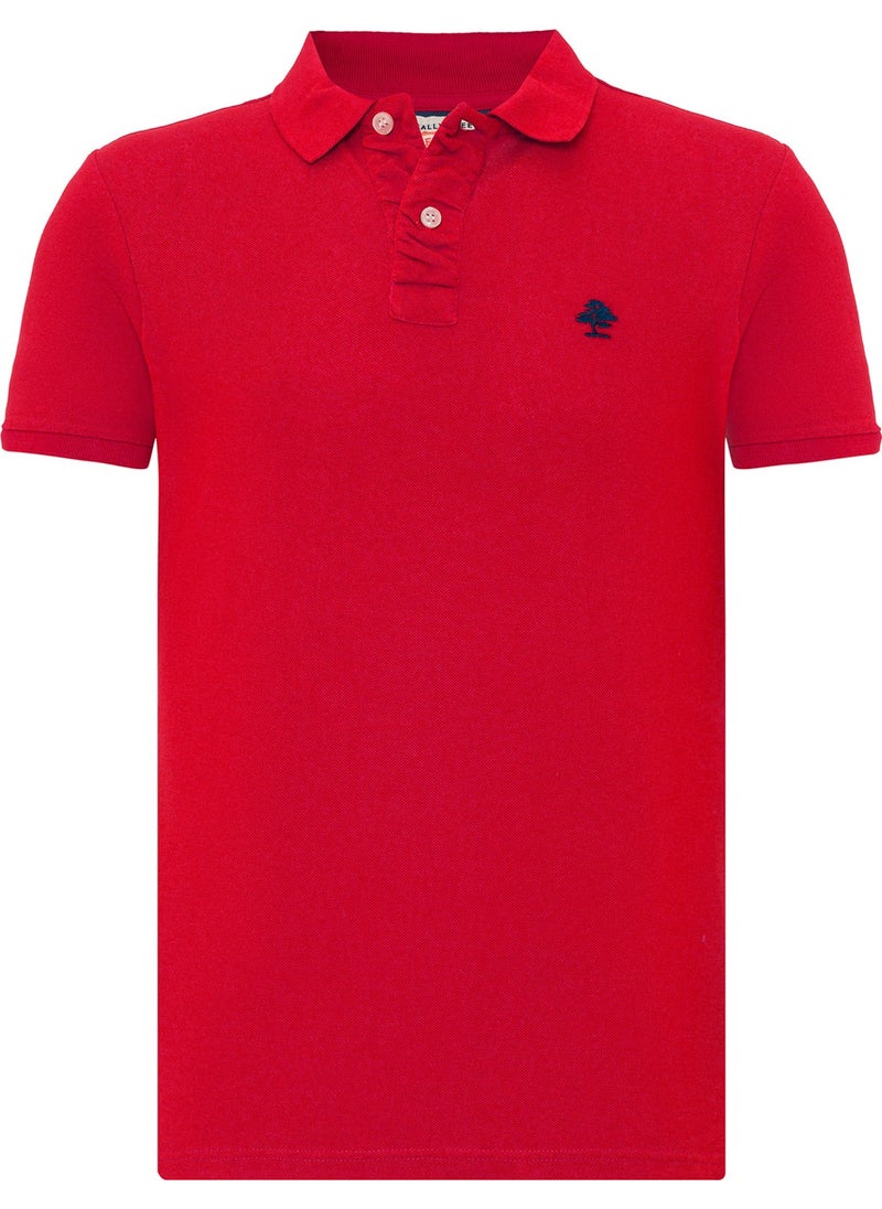 Partisan Polo Red Men's T-shirt RFPARTISAN23-BORDO