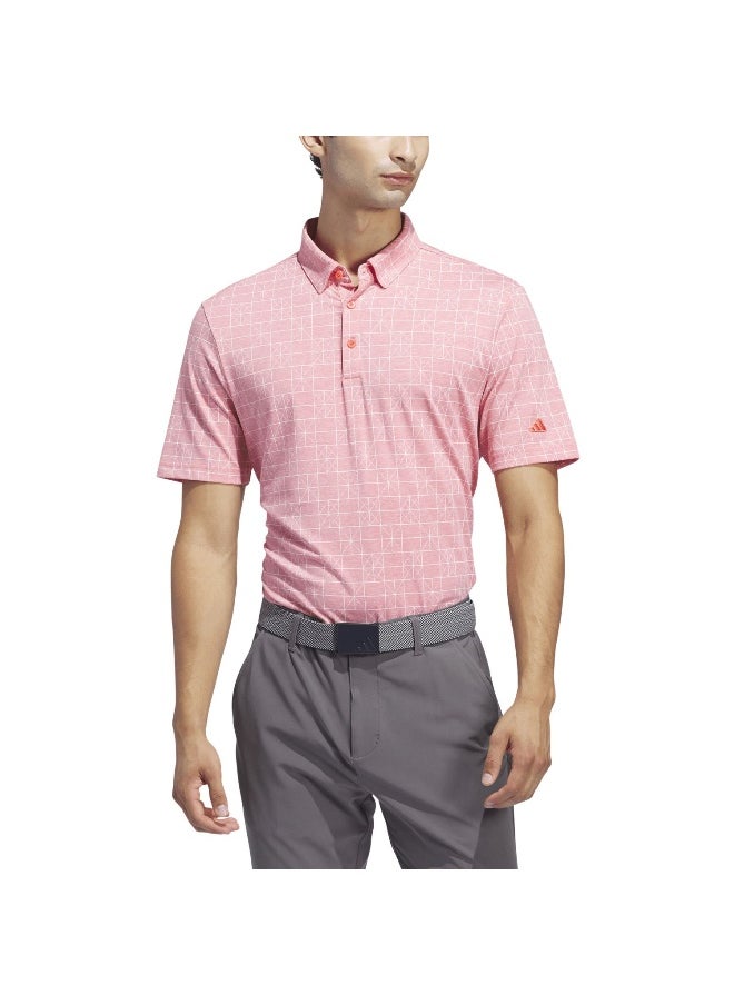 Adidas Go-To Nvty Polo Red Golf Polo Shirts For Men S