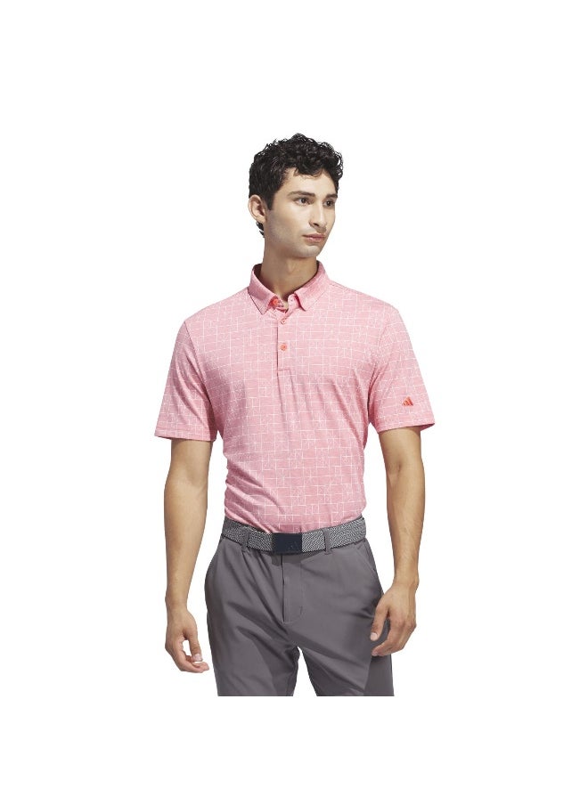 Adidas Go-To Nvty Polo Red Golf Polo Shirts For Men S