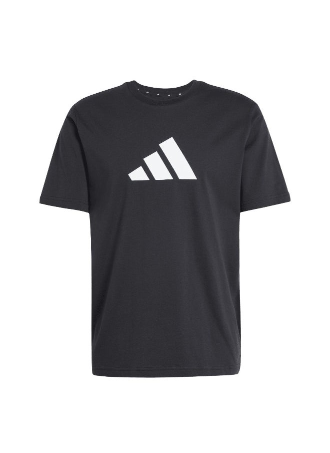Adidas M Fi 3Bar Tee Black Training T-Shirts For Men Xs