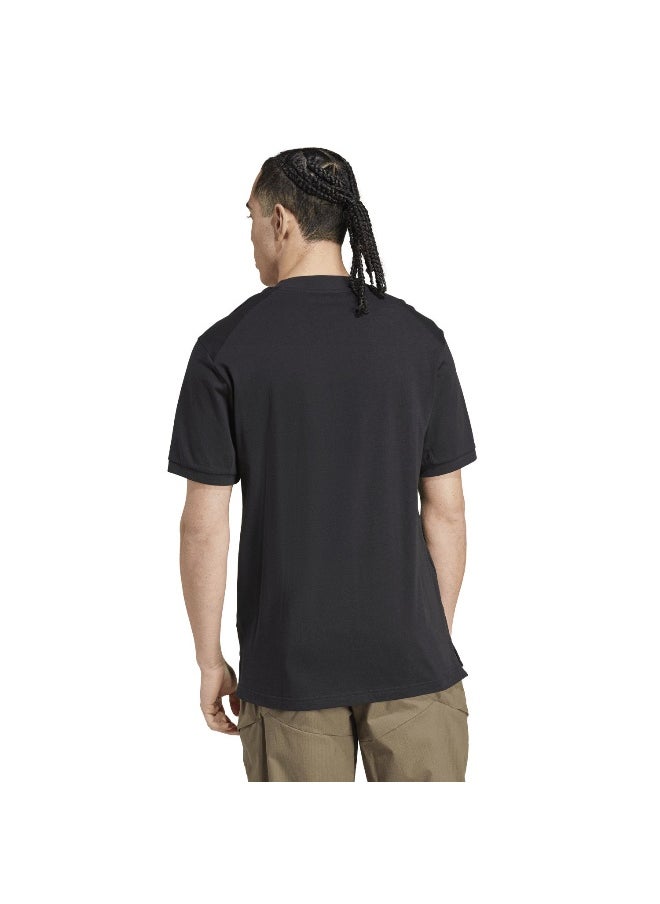 Adidas Xpl Logo Tee Black Hiking T-Shirts For Men Xs