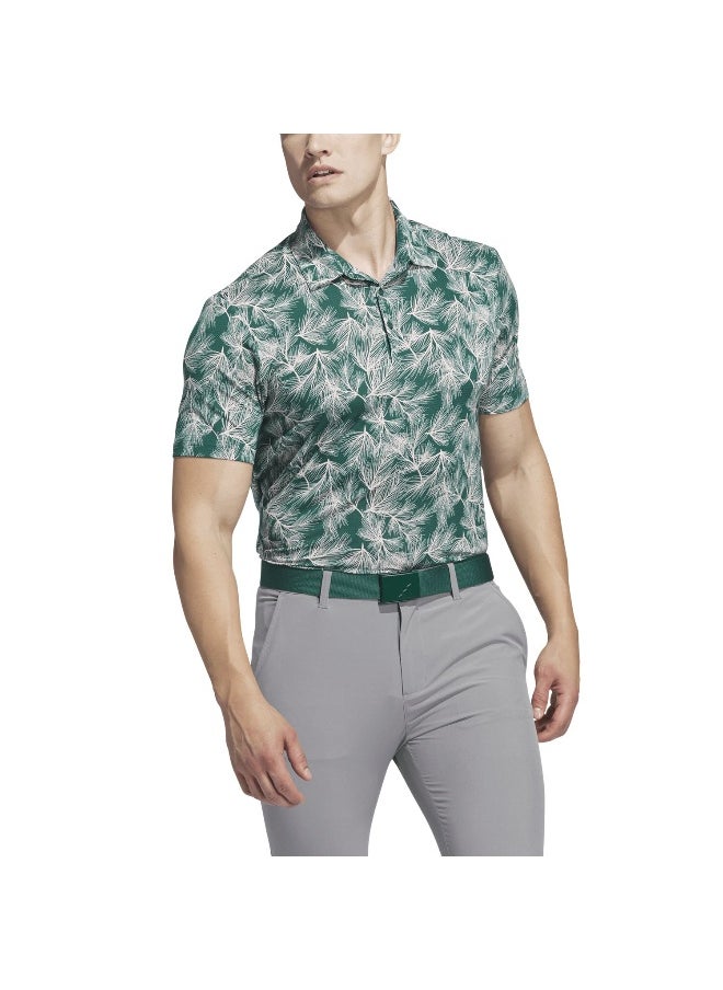 Adidas Ult365 Pine Prt Green Golf Polo Shirts For Men S