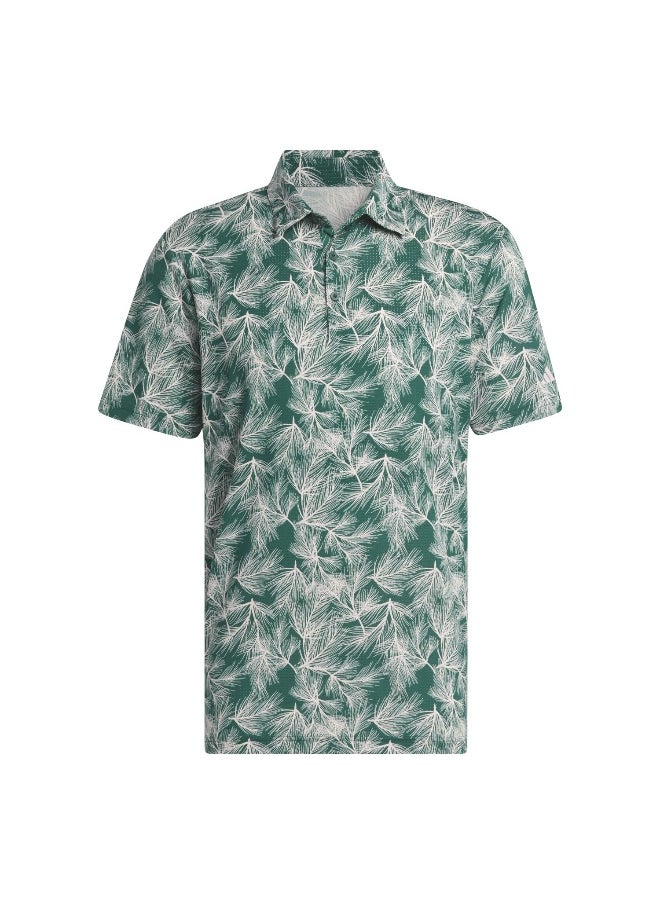 Adidas Ult365 Pine Prt Green Golf Polo Shirts For Men S