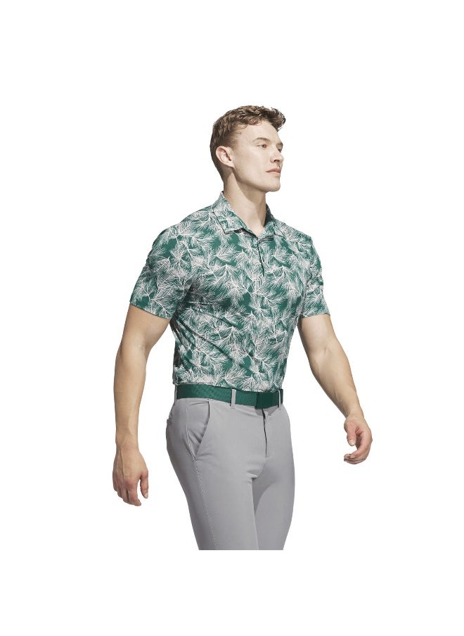 Adidas Ult365 Pine Prt Green Golf Polo Shirts For Men S