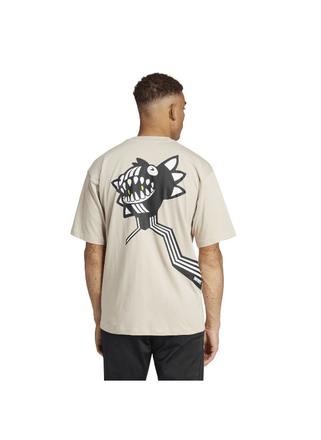 Adidas Fortnite Fi T Beige Training T-Shirts For Men Xs