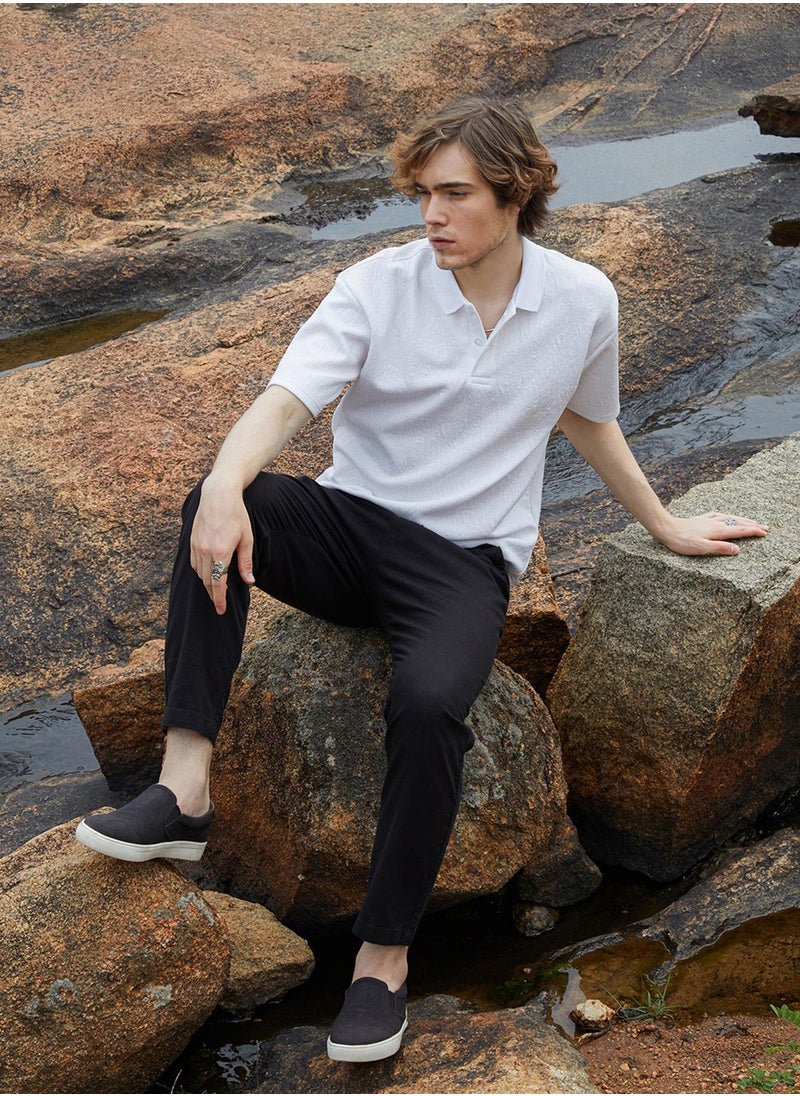 Men's Daisy White Ripple-Tactile T-Shirt