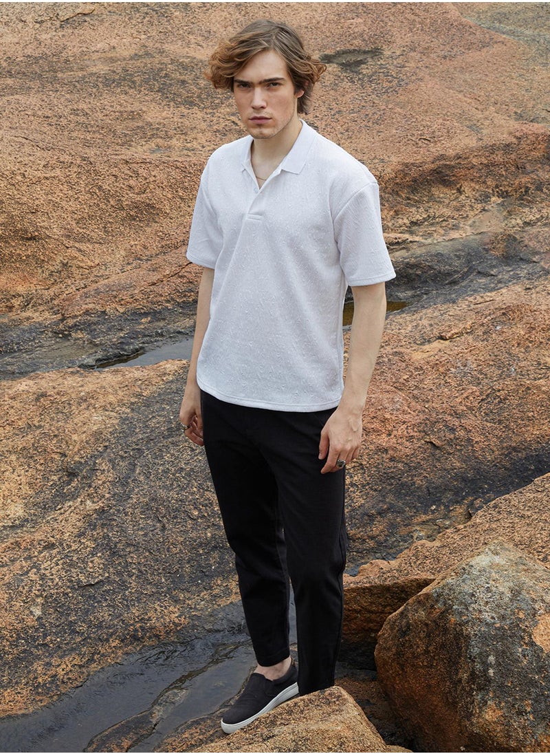 Men's Daisy White Ripple-Tactile T-Shirt