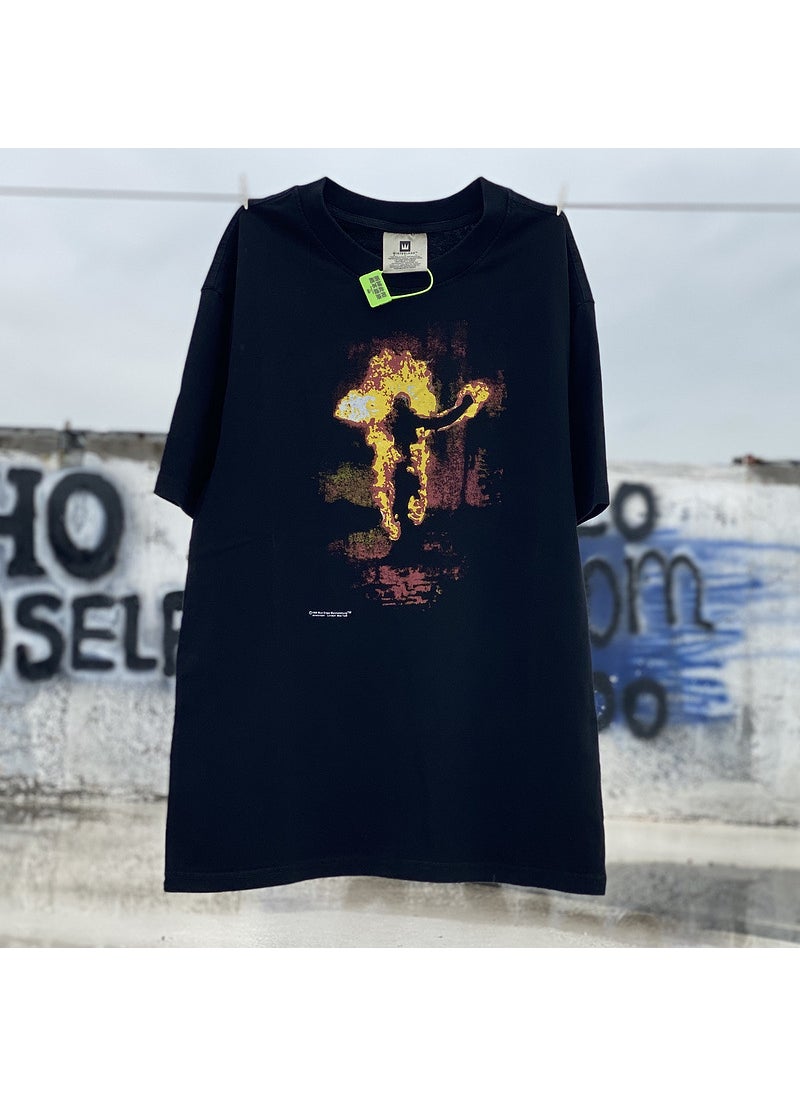 Distressed Wash Rammstein Tee Wash Black