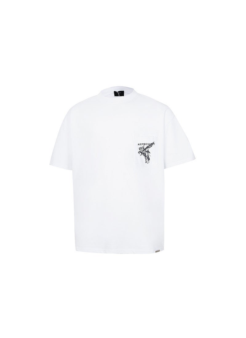 Retro Washed Pegasus Graphic Tee Unisex Wash Black