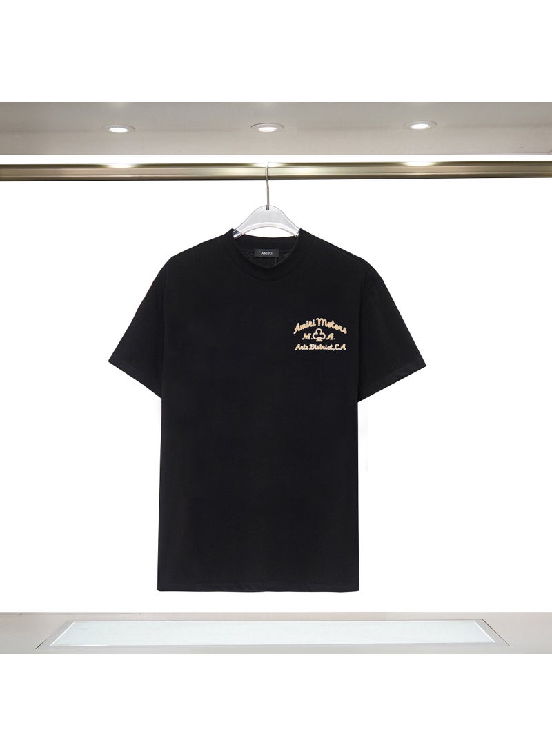 2024 Spring Summer AMIRI Print Unisex Cotton Tee Black