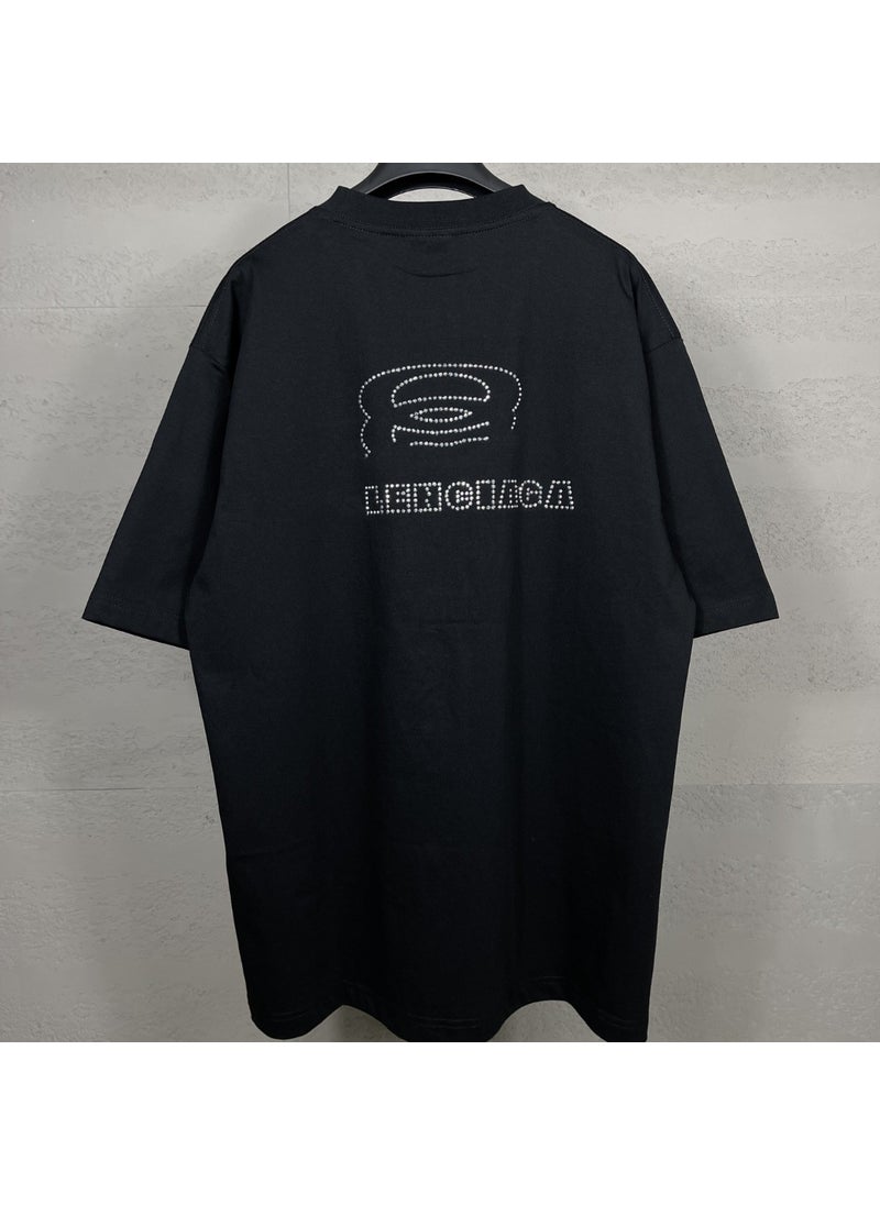 2024 Paris B Logo Crystal Tee White