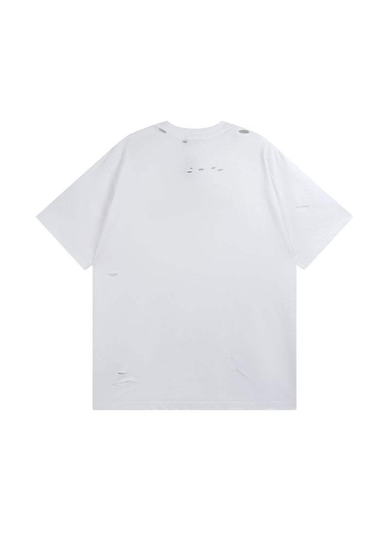 2024 Paris B Logo Crystal Tee White