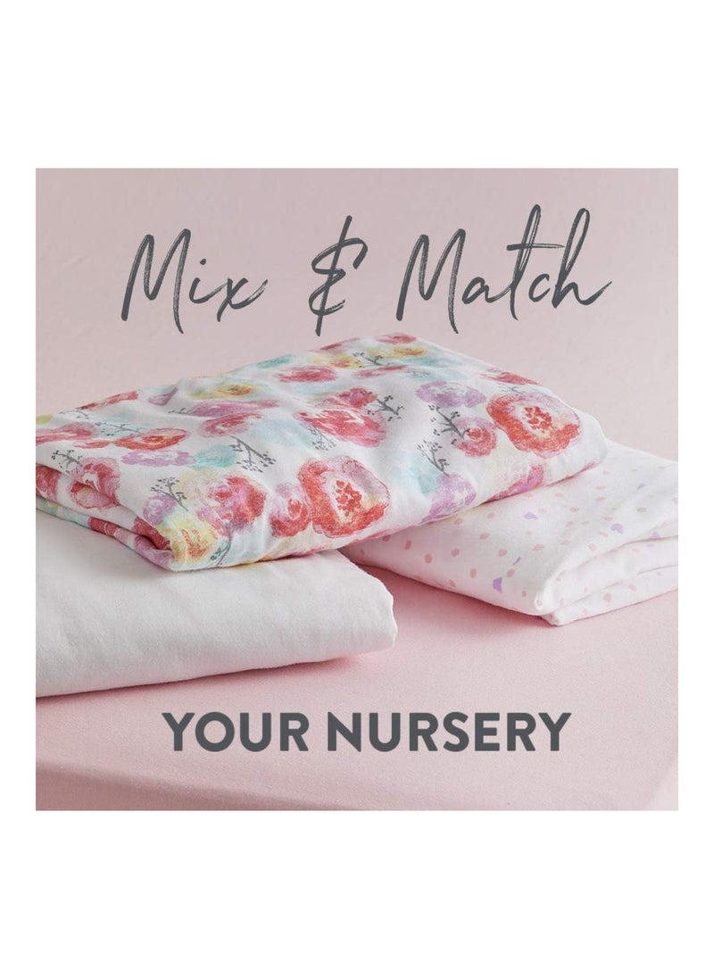Organic Cotton Fitted Crib Sheet, Light Blue, One Size