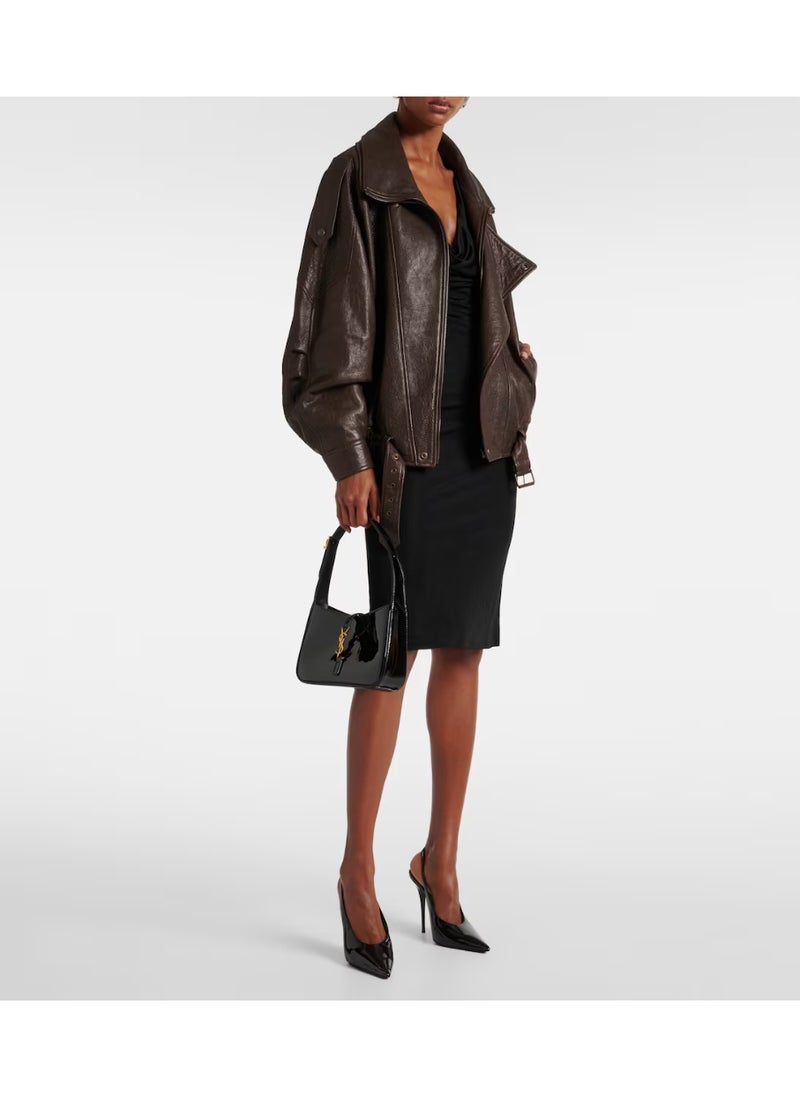 Saint Laurent Le 5 à 7 Leather Shoulder Bag, Women's Hand Bag, Women's Travel Bag