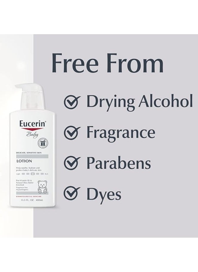 Eucerin, Baby Lotion, Fragrance Free, 13.5 fl oz (400 ml)