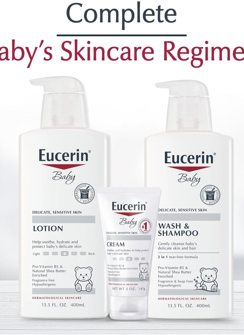 Eucerin, Baby Lotion, Fragrance Free, 13.5 fl oz (400 ml)