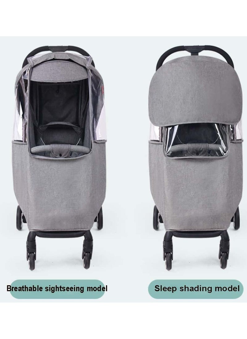 Stroller Rain Cover Universal Weather Shield for Pushchair Stroller Buggy Pram Pushchair Rain Cover with Zip Rain Cover for Pram Baby Travel Weather Shield Fit Most Strollers