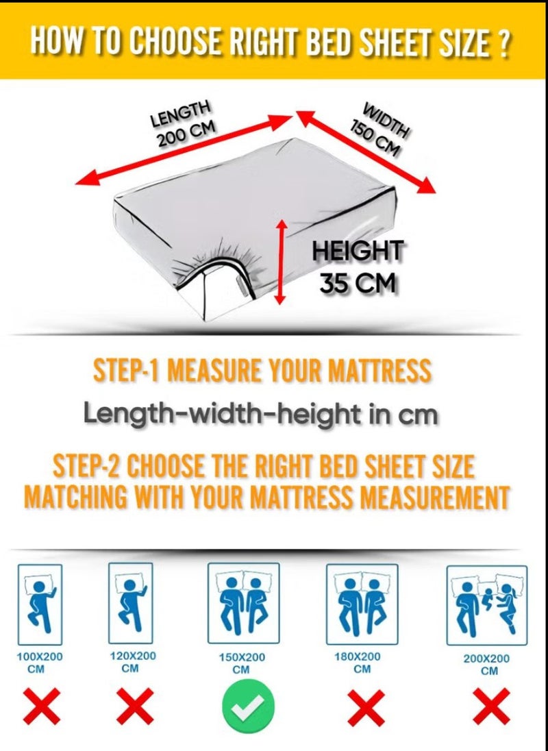 Black Striped Double Bed Sheet Sets Cotton 3 Piece Set Deep Pocket 150x200+35cm