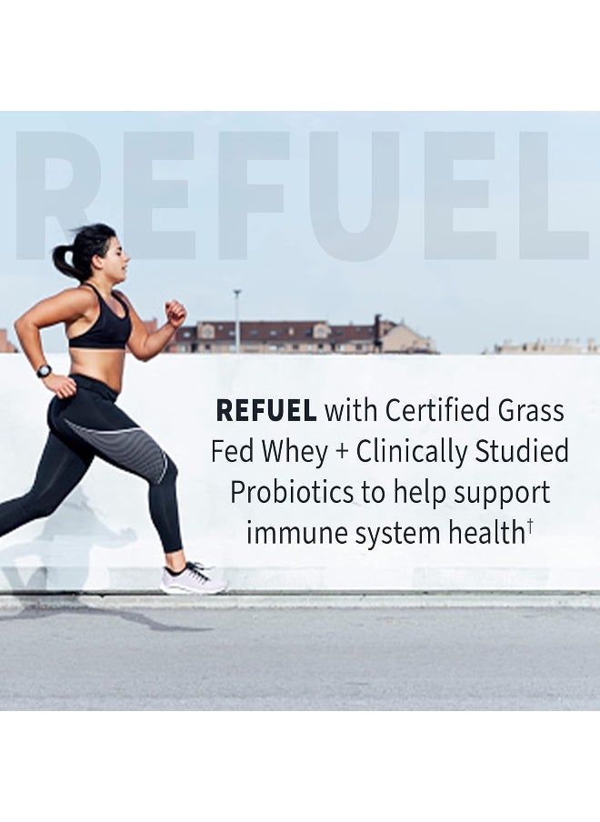 Sport Whey Protein Powder Vanilla Premium Grass Fed Whey Protein Isolate Plus Probiotics For Immune System Health 24G Protein Non GMO Gluten Free Cold Processed 20 Servings
