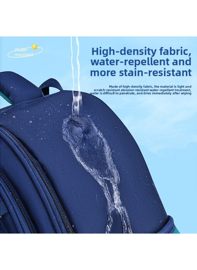 Primary School Schoolbag Children's 1-3-6 Grade Backpack Water-repellent Large Capacity Sandwich OxFord Cloth Backpack-Color:Pink Large (send Accessories)
