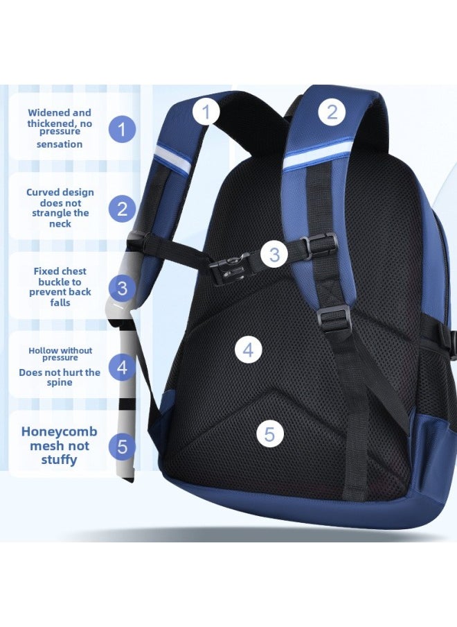 Astronaut Primary School Student Schoolbag Burden Reduction Spine Protection Backpack Waterproof Printing Spaceman Backpack Wholesale-Color:Black Small Size