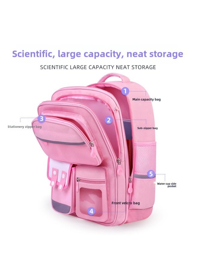 Kulomi Male And Female Primary School Schoolbag One, Two, Three To Six Grades Children's Ridge Protection Backpack Wholesale-Color:Royal Blue-Size:Small Size 3 Cards + Doll (doll) + Pencil Case