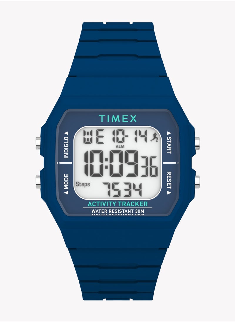 Timex Unisex's Resin Blue, Silicone Blue | TW5M55700
