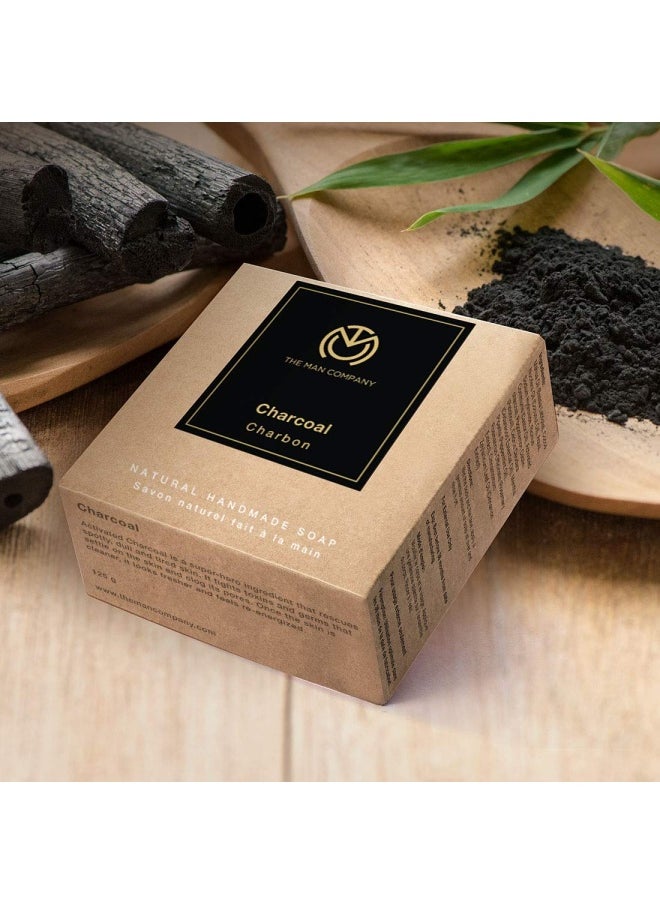 The Man Company Charcoal Gift Set | Charcoal Soap, Face Wash, Face Scrub | Deep Cleansing, Detox Skin, Anti Acne, Blackhead & Dirt Removal - Pack of 3