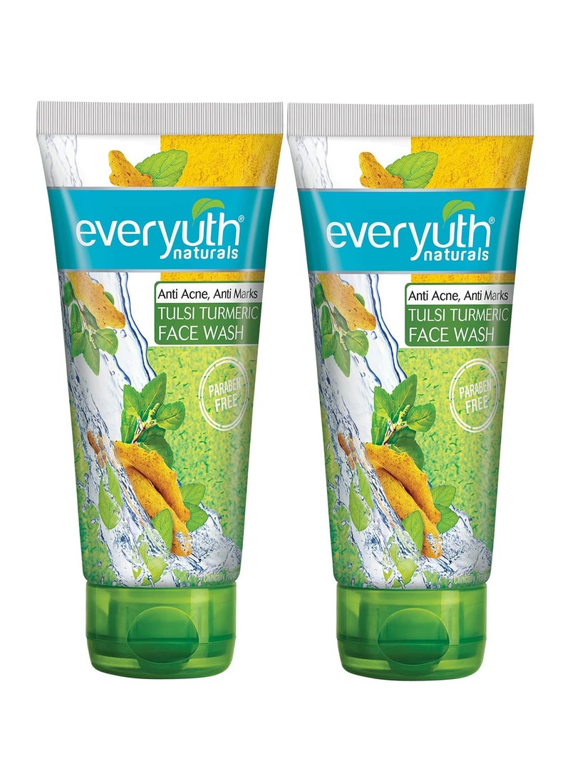 Everyuth Naturals Anti Acne Anti Marks Tulsi Turmeric Face Wash Pack of 2