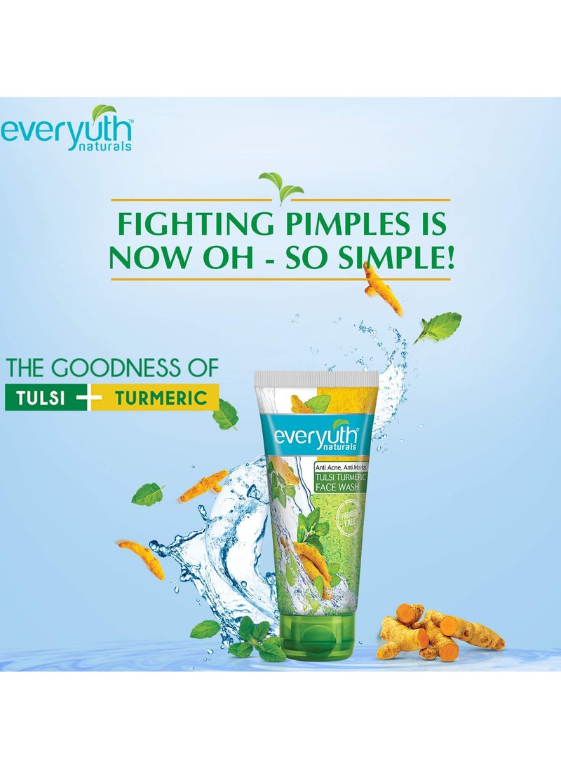 Everyuth Naturals Anti Acne Anti Marks Tulsi Turmeric Face Wash Pack of 2