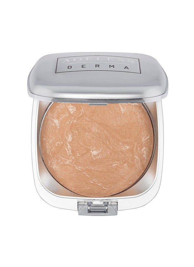 Ageless Derma Mineral Baked Foundation Makeup- Vegan - Paraben - Gluten and Cruelty Free Powder foundation (Simply Beige)