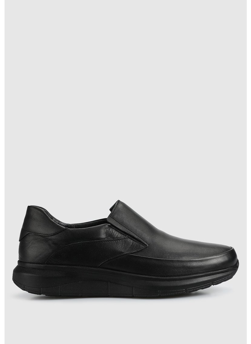 Black Leather Men's Shoes