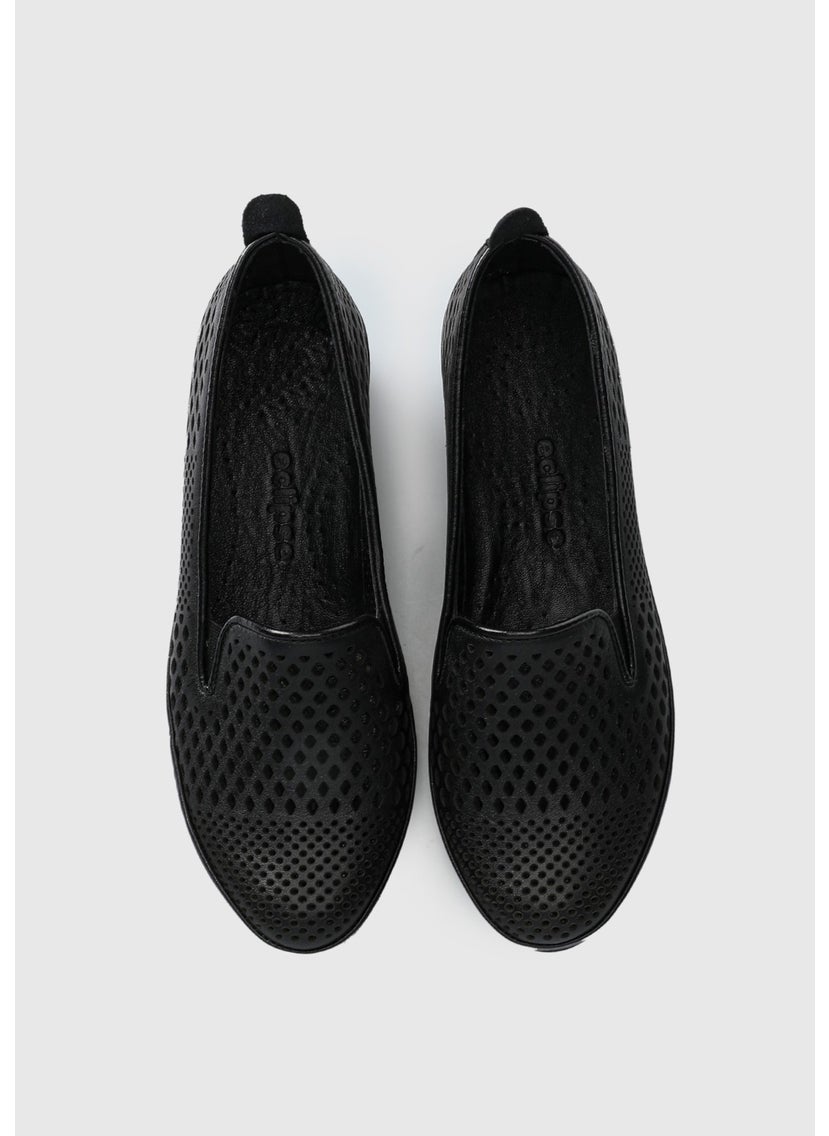 Black Leather Women's Shoes
