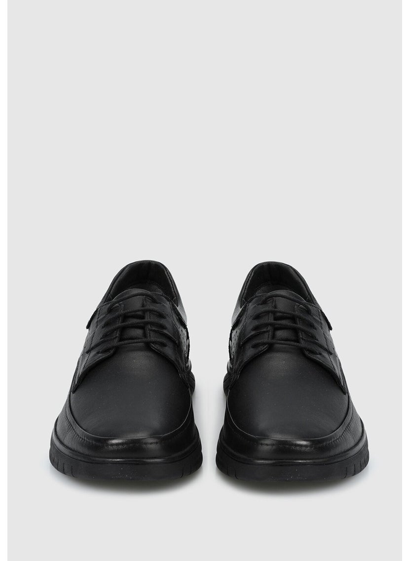 Black Leather Men's Shoes