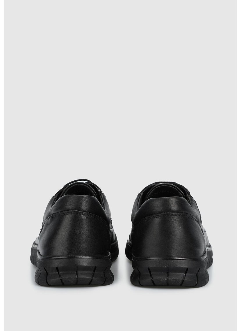 Black Leather Men's Shoes