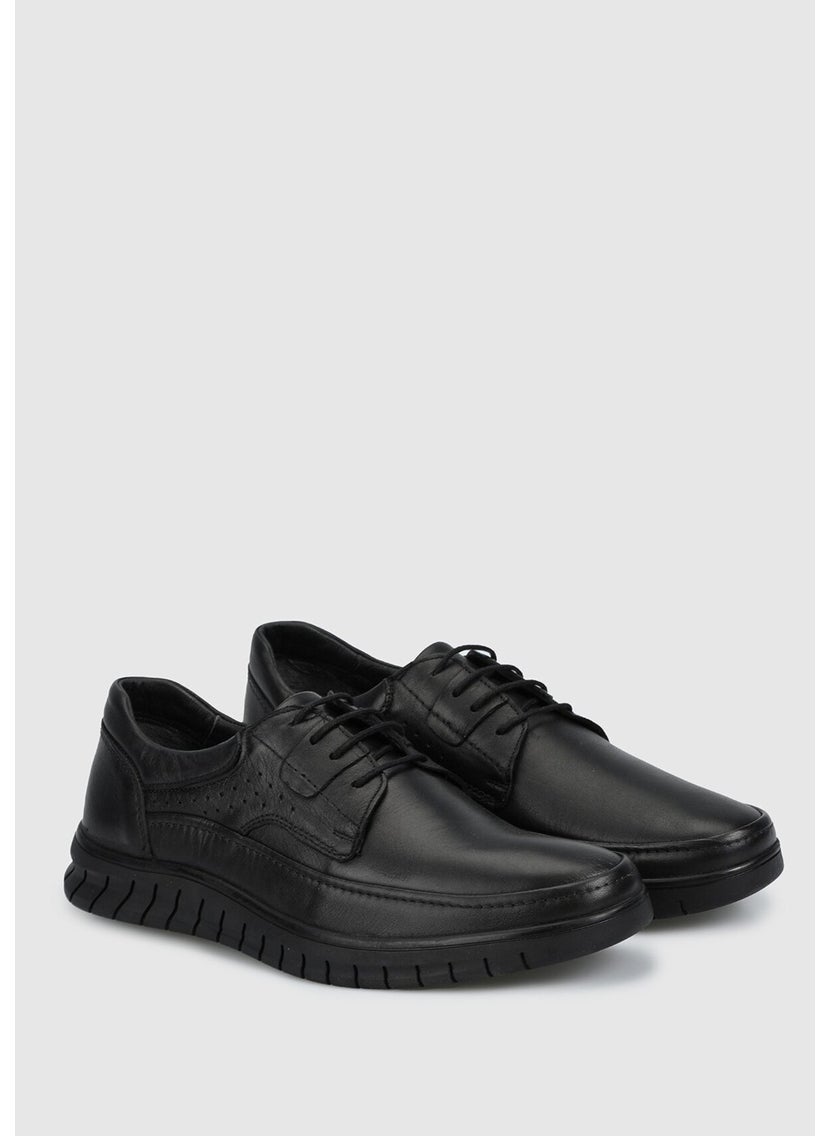 Black Leather Men's Shoes