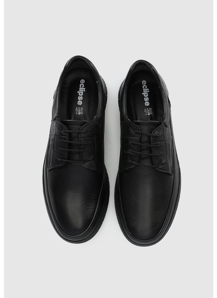 Black Leather Men's Shoes