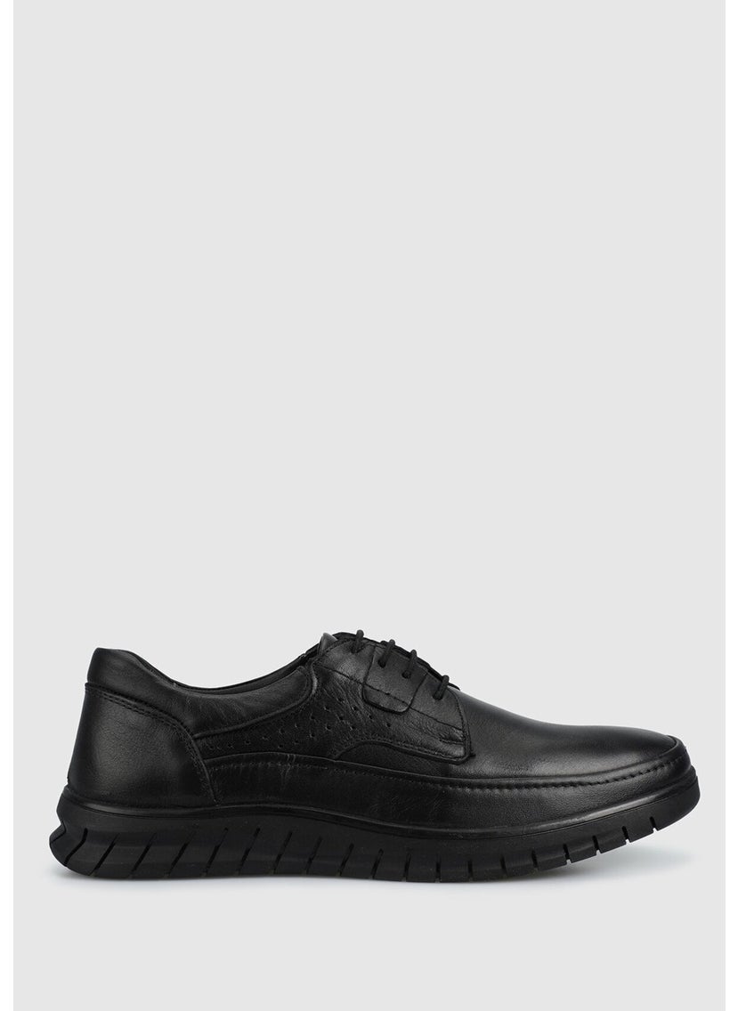 Black Leather Men's Shoes