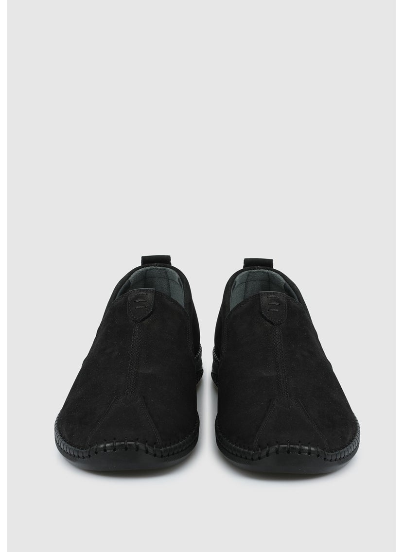 Black Leather Men's Shoes