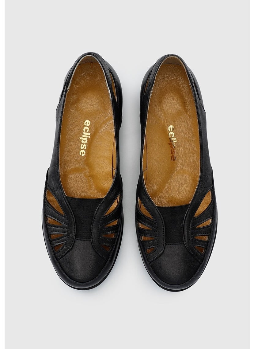Black Leather Women's Shoes