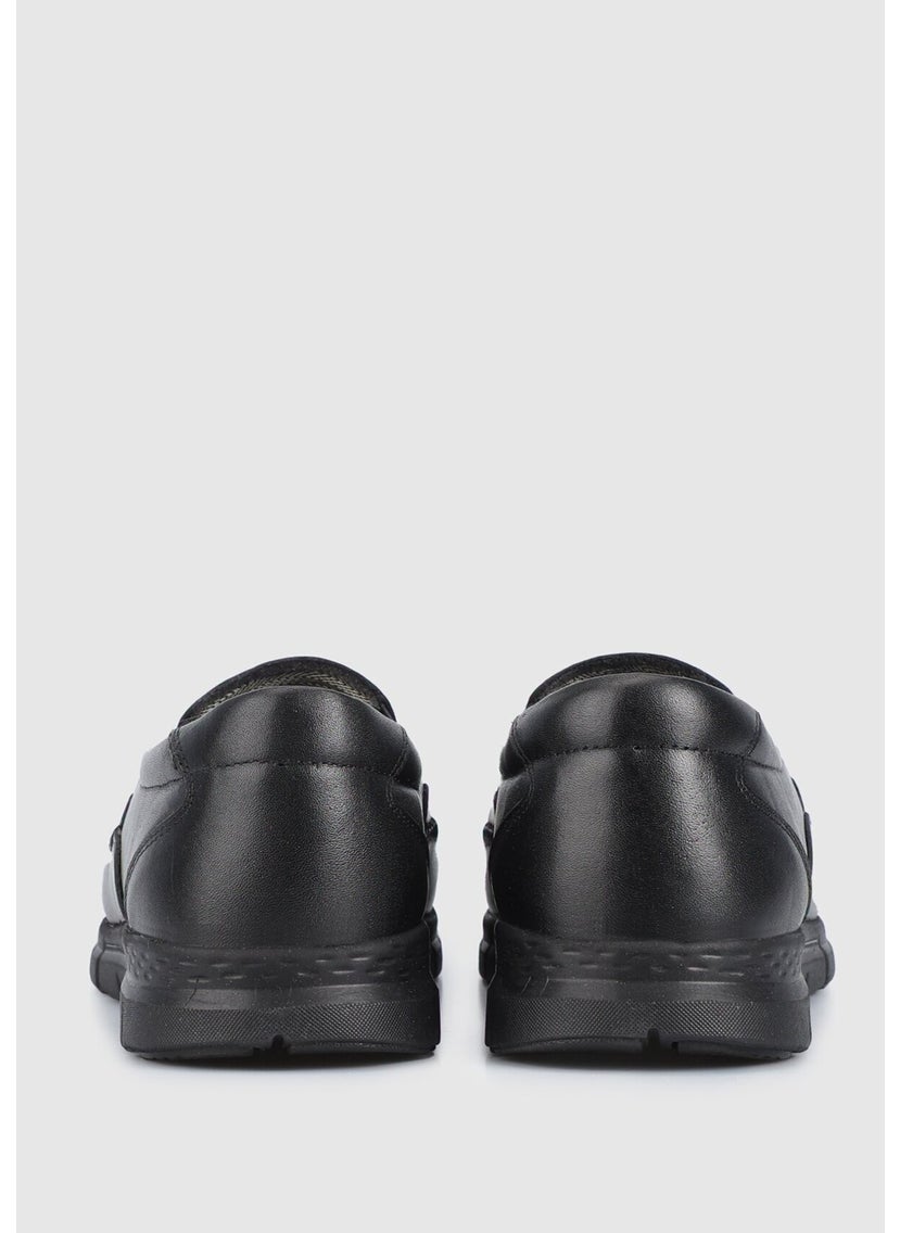 Black Leather Women's Shoes