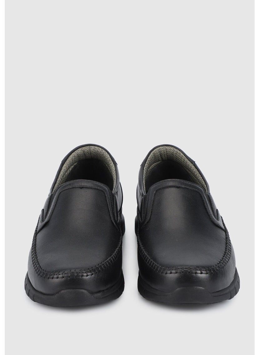 Black Leather Women's Shoes