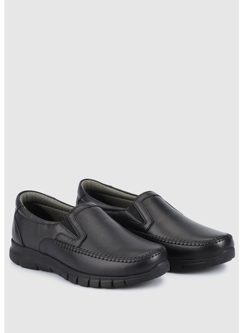 Black Leather Women's Shoes