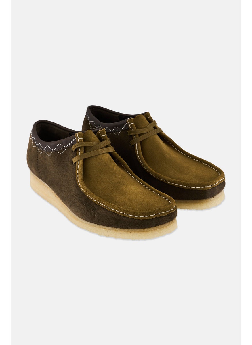 Men Standard Wallabee Suede Lace Up Shoes, Dark Green