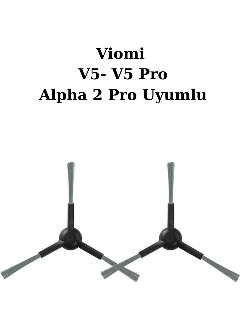 Viomi V5 V5 Pro Alpha 2 Pro Compatible Spare Side Brush-2 Pieces