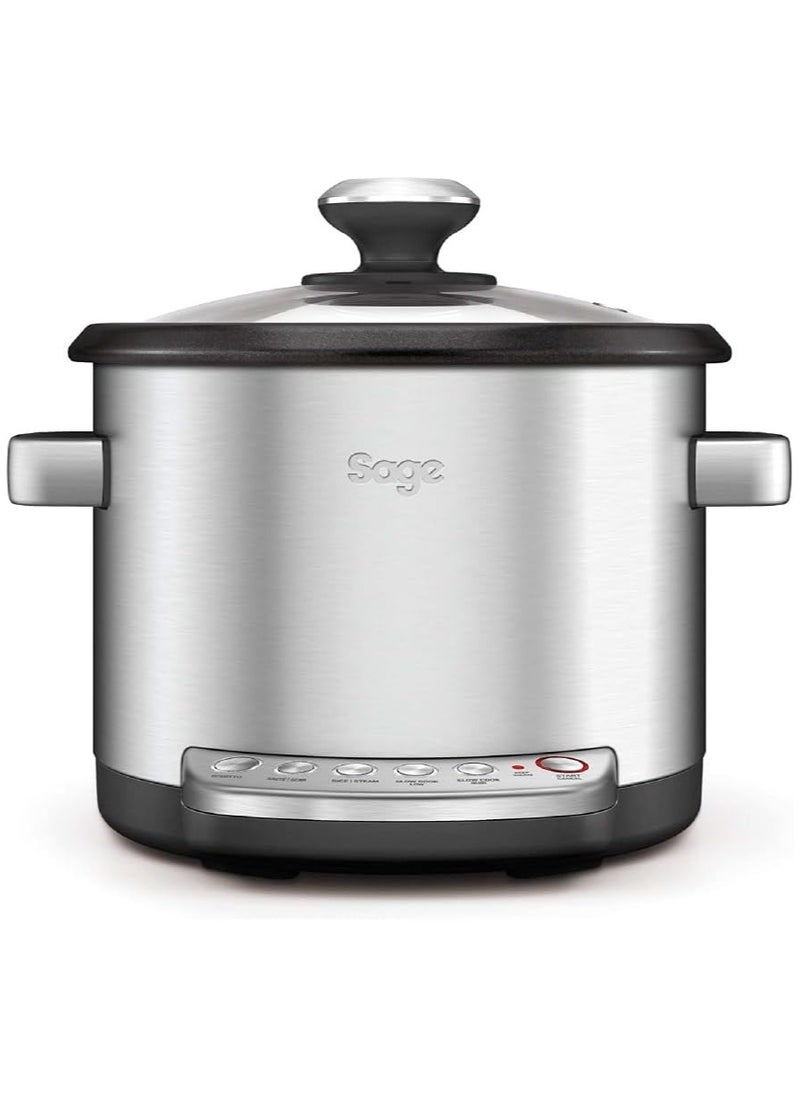 The Risotto Plus - Multi Cooker with Stir Free Risotto, Brushed Stainless Steel - UAE Version, 2 Year Manufacturer Warranty