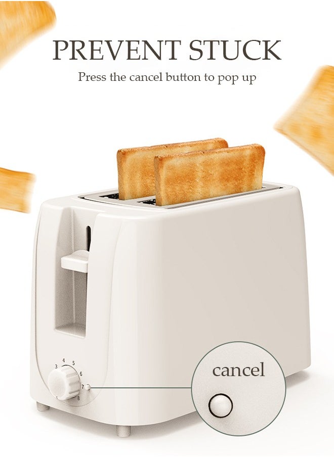 Two-Slice Stainless Steel Pop-Up Toaster, Extra-Wide Slots, With Cancel Feature, Eight Variable Heat Settings, Removable Pull-Out Crumb Tray, Bread, Breakfast