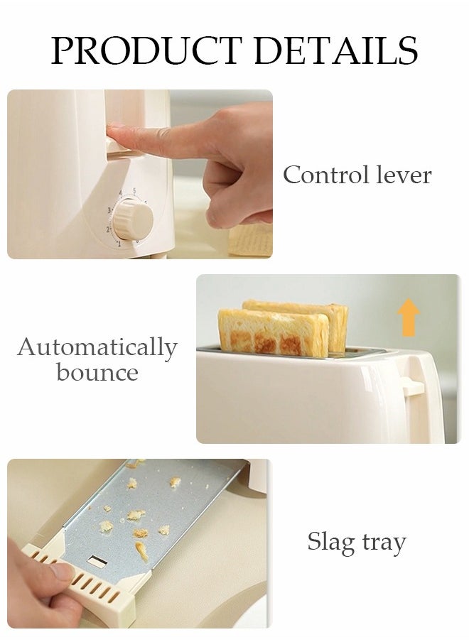 Two-Slice Stainless Steel Pop-Up Toaster, Extra-Wide Slots, With Cancel Feature, Eight Variable Heat Settings, Removable Pull-Out Crumb Tray, Bread, Breakfast