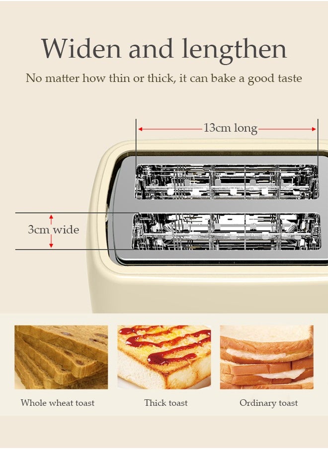 Two-Slice Stainless Steel Pop-Up Toaster, Extra-Wide Slots, With Cancel Feature, Eight Variable Heat Settings, Removable Pull-Out Crumb Tray, Bread, Breakfast